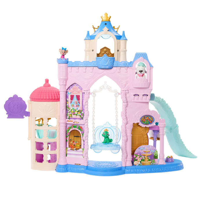 Hot Wheels Disney Princess Pet Palace Playset With 7 Play Areas 3 Animal Friends & 20+ Furniture & Accy