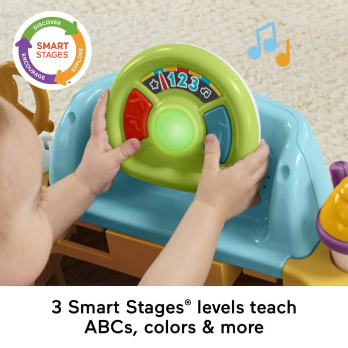 Hot Wheels Fisher-Price 2-in-1 Servin’ Up Fun Jumperoo Baby Activity Center With Music Lights & Smart Stages