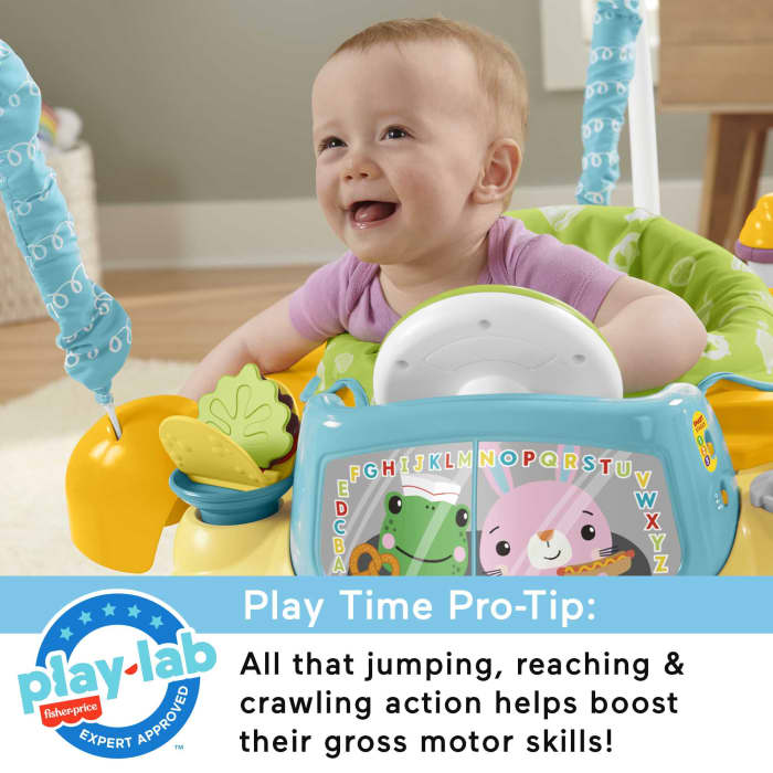 Hot Wheels Fisher-Price 2-in-1 Servin’ Up Fun Jumperoo Baby Activity Center With Music Lights & Smart Stages
