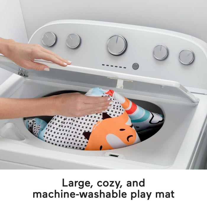 Hot Wheels Fisher-Price 3-In-1 Music Glow And Grow Gym Infant Playmat With Lights & Removable Toys