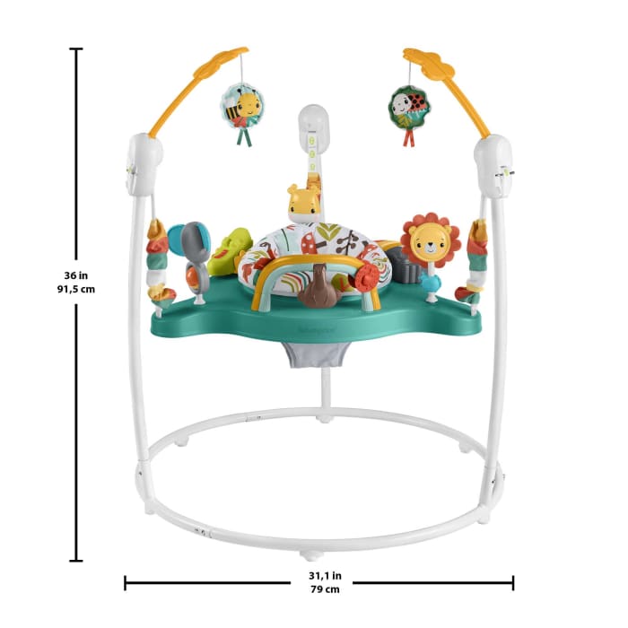 Hot Wheels Fisher-Price Baby Bouncer Whimsical Forest Jumperoo Activity Center With Music And Lights