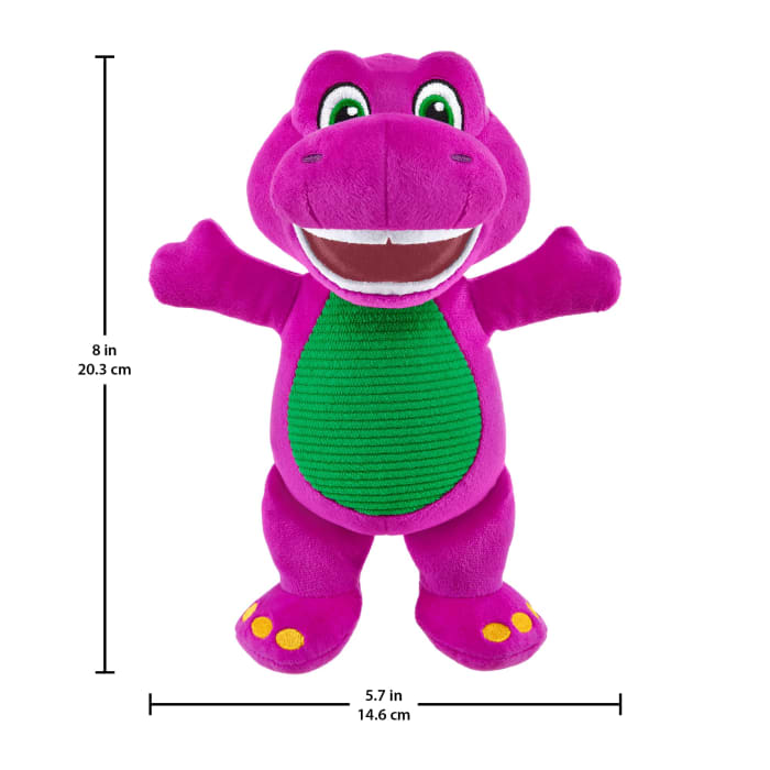 Hot Wheels Fisher-Price Barney's World 8-Inch Plush Barney Toy Dinosaur For Toddlers & Preschool Kids