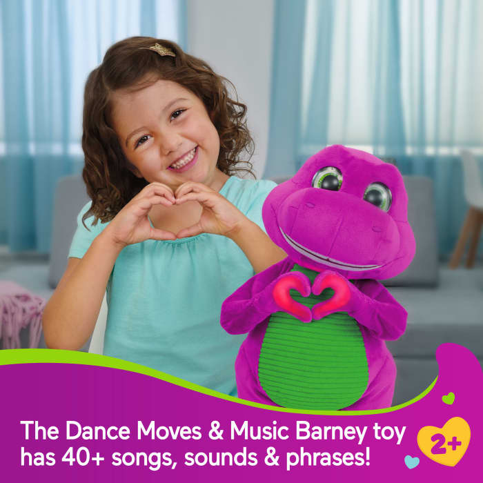 hot wheels Fisher-Price Barney's World Dance Moves Music Barney Plush 13-Inch Figure Songs Sounds Lights & Soft Texture