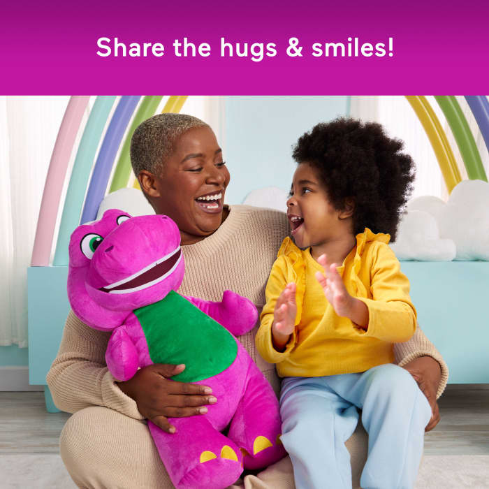 Hot Wheels Fisher-Price Barney's World Jumbo Barney Plush 26-Inch Figure Large Scale & Soft Texture
