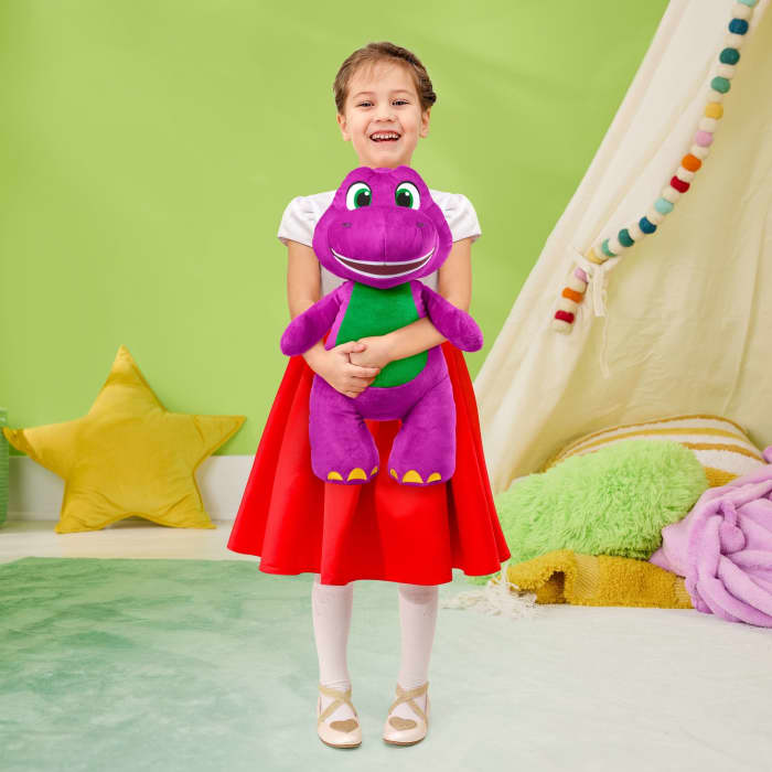 hot wheels Fisher-Price Barney's World Jumbo Barney Plush 26-Inch Figure Large Scale & Soft Texture