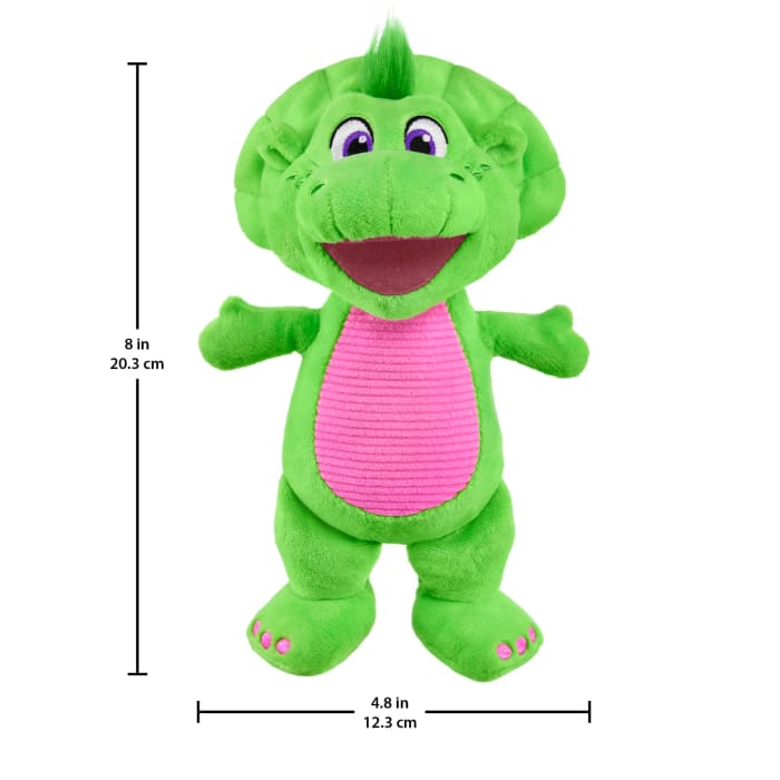 Hot Wheels Fisher-Price Barney's World Plush Baby Bop 8-Inch Toy Dinosaur For Toddlers & Preschool Kids
