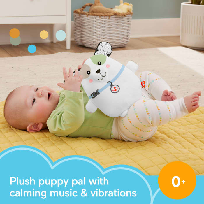 hot wheels Fisher-Price Calming Vibes Puppy Soother Portable Sound Machine Plush Toy For Newborns