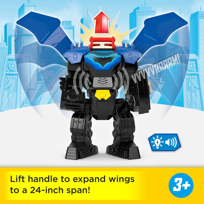 Hot Wheels Fisher-Price Imaginext DC Super Friends Batman Flight Mech Toy With Lights Sounds & Action Figure