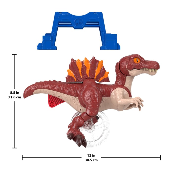 Hot Wheels Fisher-Price Imaginext Jurassic World Rebirth Sprinting Spinosaurus Dinosaur Toy With Lunge & Chomp