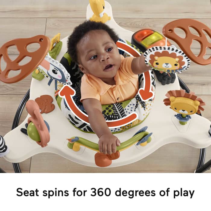 Hot Wheels Fisher-Price Jumperoo Baby Activity Center With Lights Music And Sounds Palm Paradise