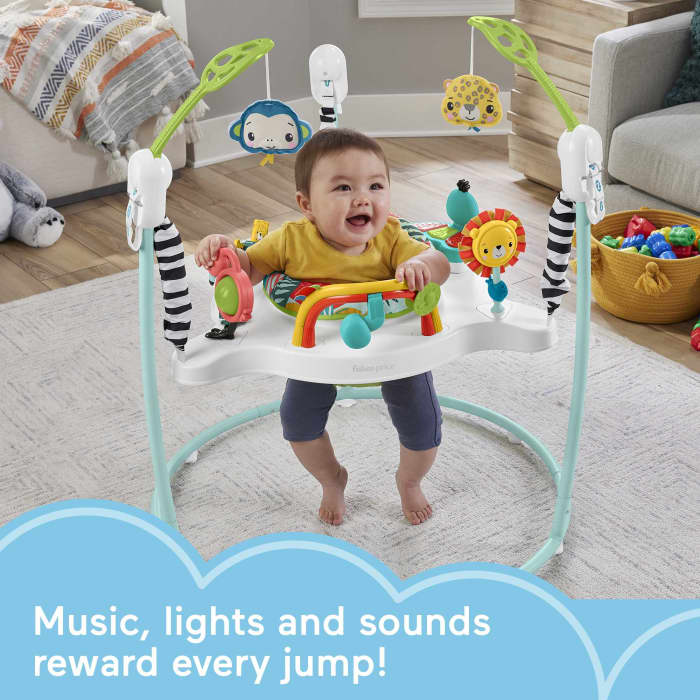 hot wheels Fisher-Price Jumperoo Baby Activity Center With Lights And Sounds Jumping Jungle