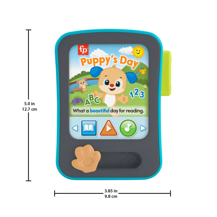 Hot Wheels Fisher-Price Laugh & Learn Puppy's Storytime Reader Baby Electronic Learning Toy With Music & Lights