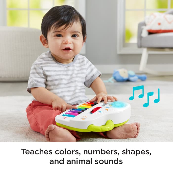 hot wheels Fisher-Price Laugh & Learn Silly Sounds Light-Up Piano Interactive Toy For Baby & Toddler