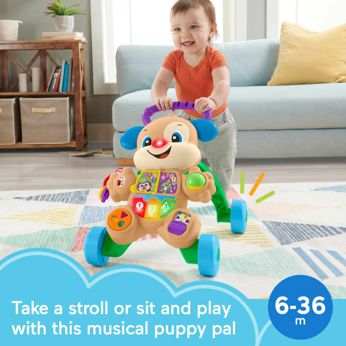 hot wheels Fisher-Price Laugh & Learn Smart Stages Learn With Puppy Walker Baby & Toddler Toy