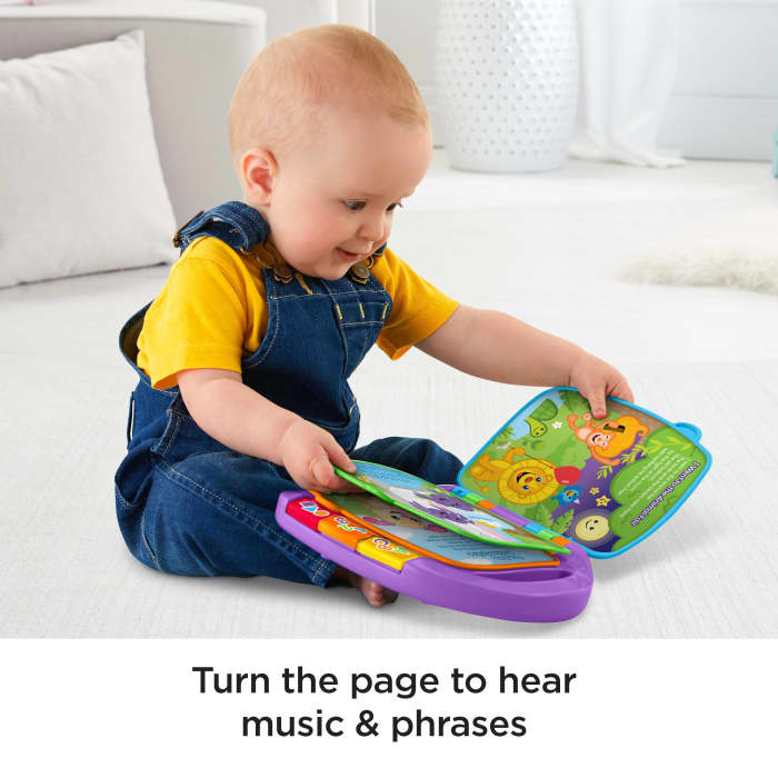 Hot Wheels Fisher-Price Laugh & Learn Storybook Rhymes Musical Electronic Learning Toy For Baby & Toddler