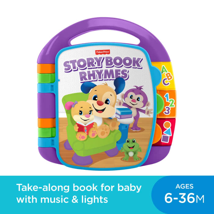 hot wheels Fisher-Price Laugh & Learn Storybook Rhymes Musical Electronic Learning Toy For Baby & Toddler