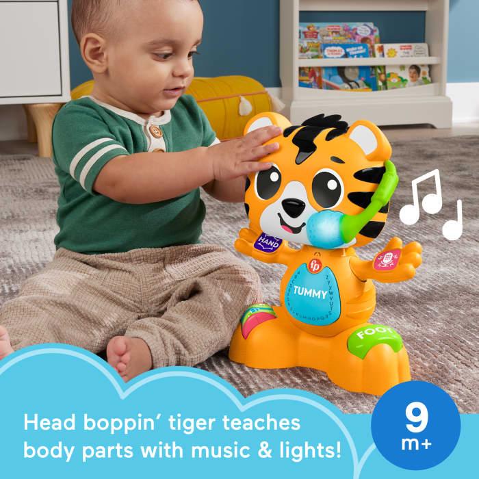 hot wheels Fisher-Price Link Squad Bop & Groove Tiger Baby Learning Toy With Music & Lights