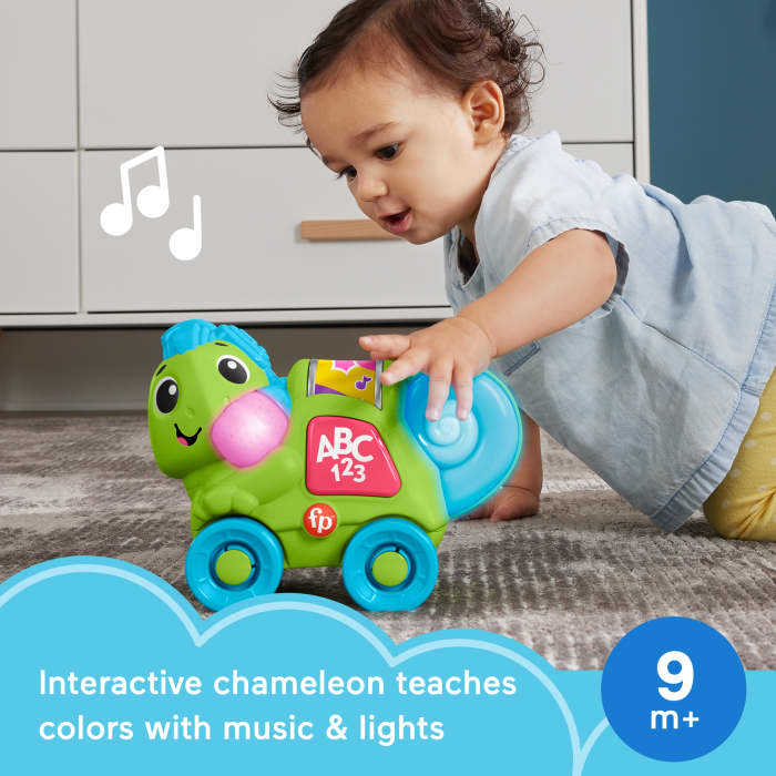 hot wheels Fisher-Price Link Squad Crawl ‘n Colors Chameleon Baby Learning Toy With Music & Lights