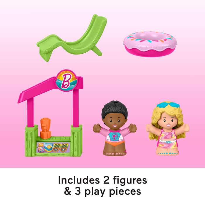 Hot Wheels Fisher-Price Little People Barbie Beach House Toddler Playset With Figures & Accessories