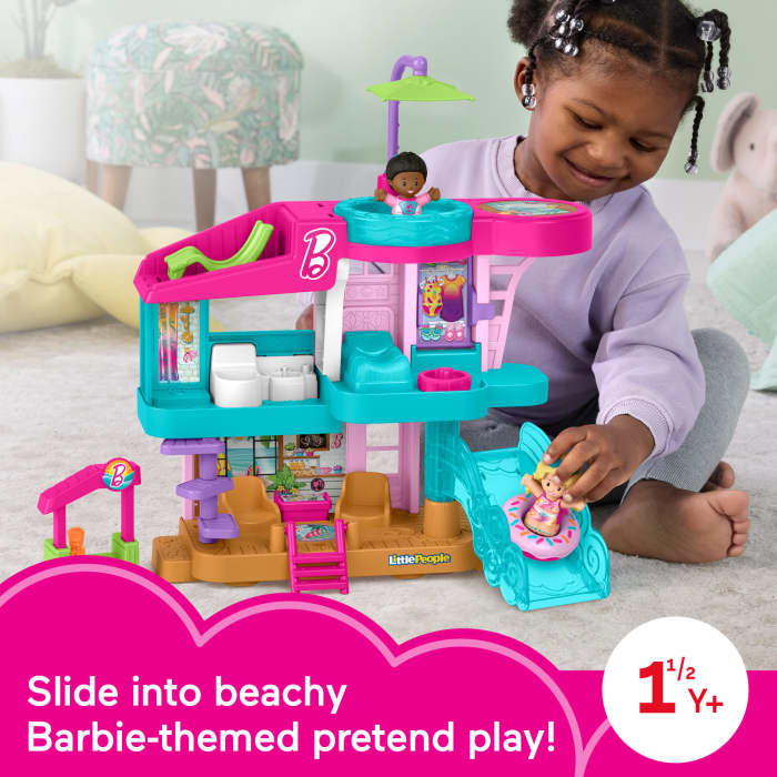 hot wheels Fisher-Price Little People Barbie Beach House Toddler Playset With Figures & Accessories