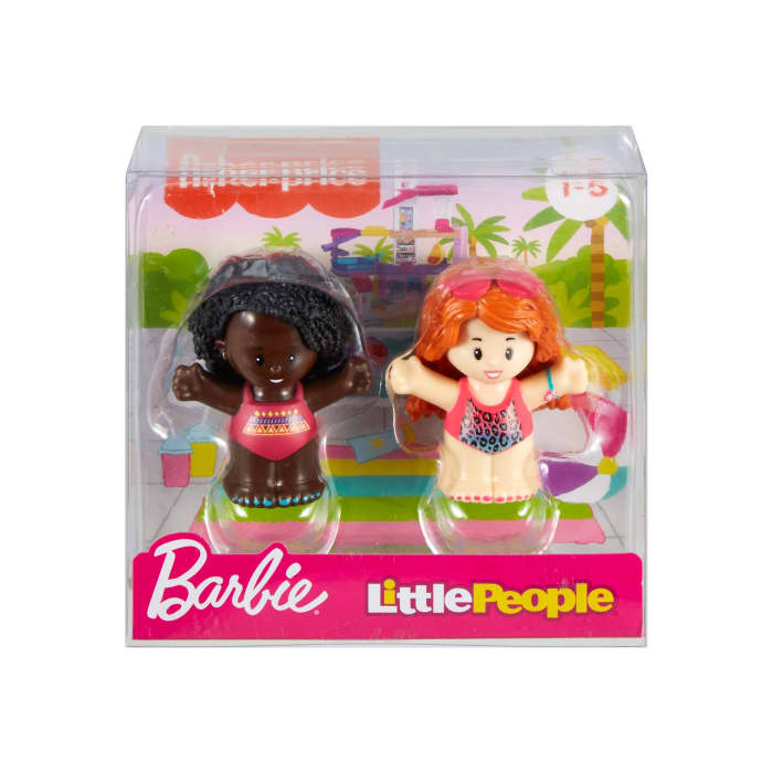 Hot Wheels Fisher-Price Little People Barbie Swimming Figure Pack 2 Characters For Toddlers