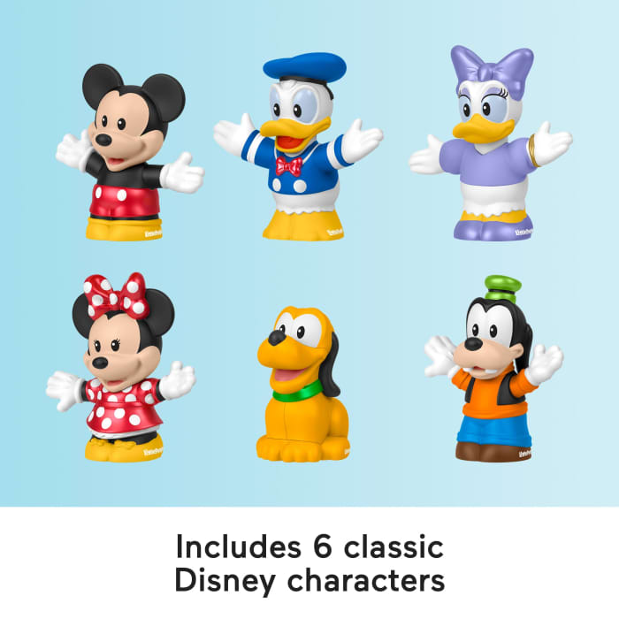 Hot Wheels Fisher-Price Little People Disney Mickey & Friends 6-Piece Figure Set For Toddlers & Kids