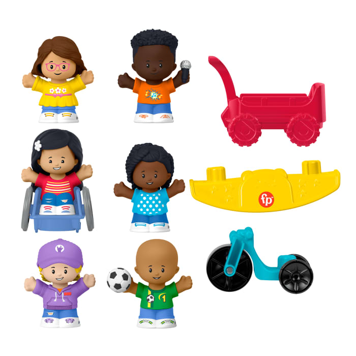 hot wheels Fisher-Price Little People Play For All Figure And Accessory Pack For Toddlers 9 Pieces