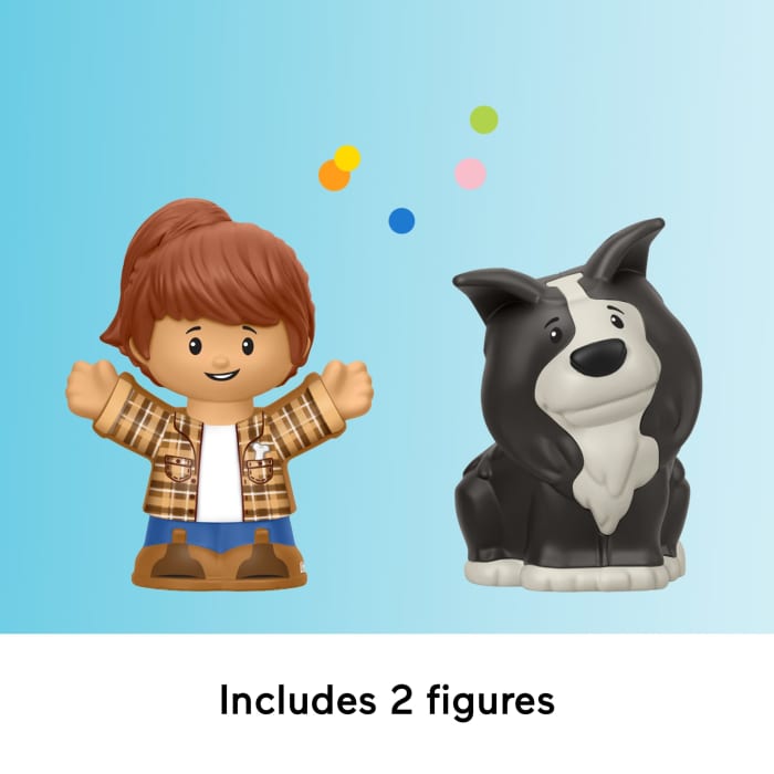 Hot Wheels Fisher-Price Little People Push & Play Tractor Musical Toy Farm Vehicle & 2 Figures For Toddlers