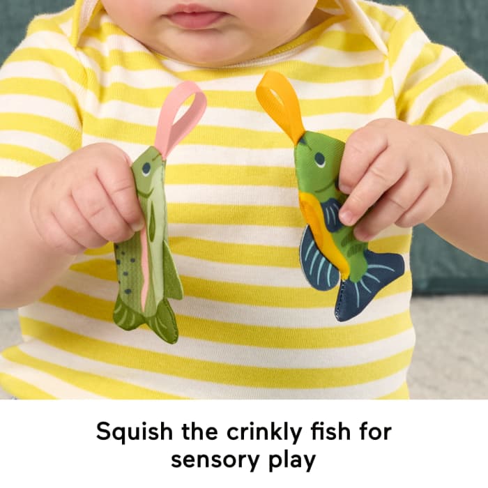 Hot Wheels Fisher-Price Mini Me Moments Reel Fun Fishing Gift Set 4 Baby Toys For Newborn Sensory Play