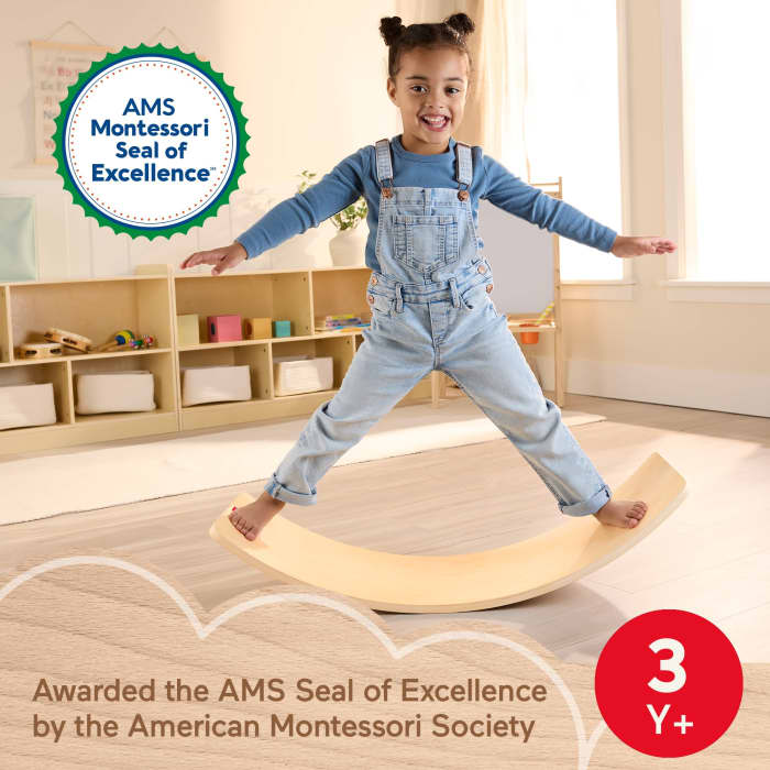 hot wheels Fisher-Price Montessori Wooden Rockin’ Balance Board Learning Activity For Kids 31.7 inches