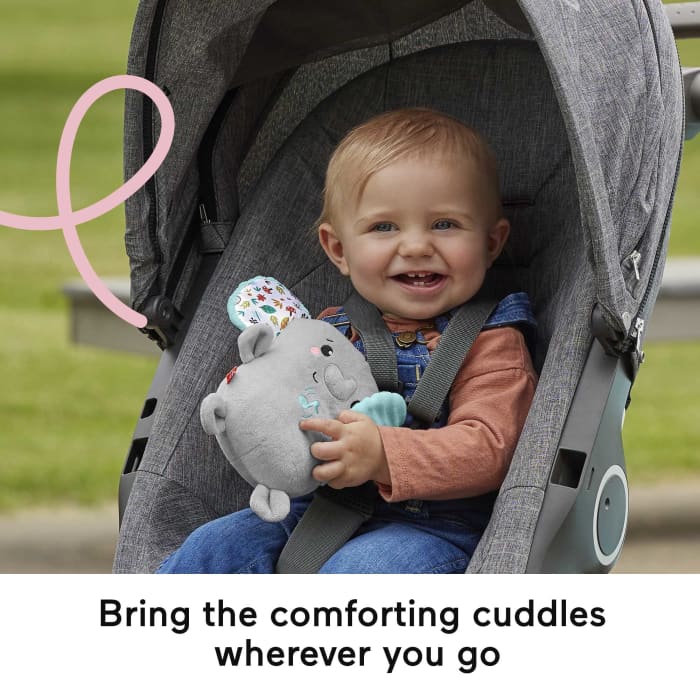 Hot Wheels Fisher-Price Plush Elephant Baby Toy Sound Machine With Vibrations Calming Vibes Soother