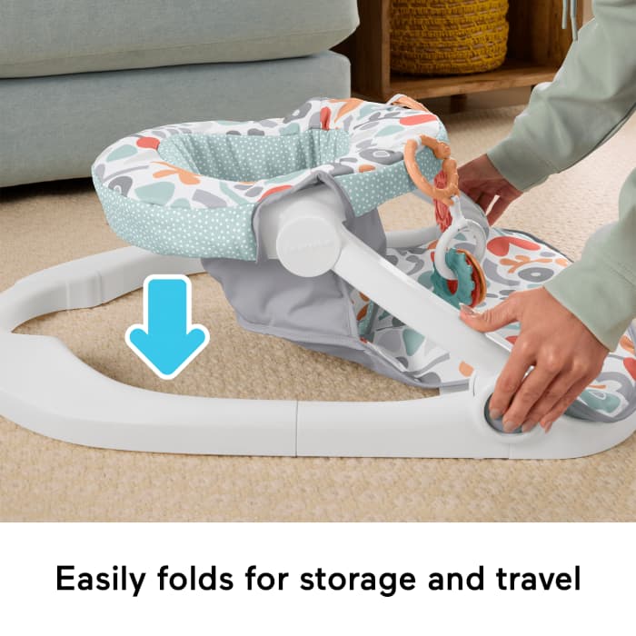 Hot Wheels Fisher-Price Portable Baby Chair With Toys Sit-Me-Up Floor Seat Fresh Floral