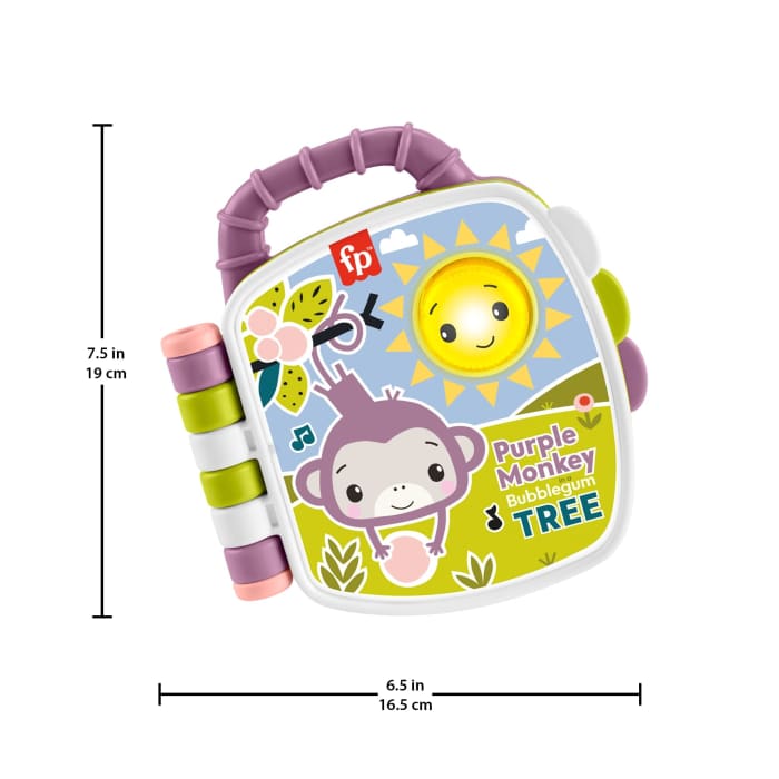 Hot Wheels Fisher-Price Purple Monkey Musical Storybook Toy For Baby & Toddler With Lights & Sounds
