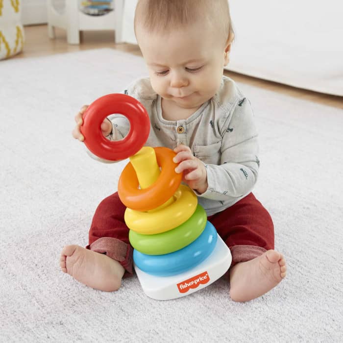 hot wheels Fisher-Price Rock-A-Stack Ring Stacking Toy With Roly-Poly Base For Infants
