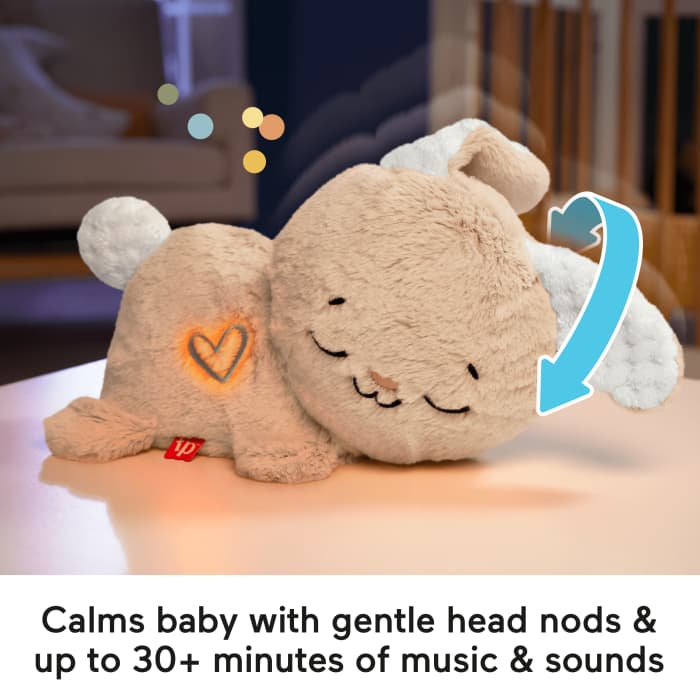 Hot Wheels Fisher-Price Soothe & Settle Bunny Plush Baby Toy & Customizable Sound Machine With Motion