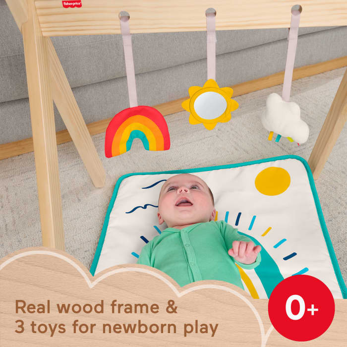 hot wheels Fisher-Price Wooden Activity Gym Wood Frame With 3 Sensory Toys & Mat For Newborn Babies hot wheels Fisher-Price Wooden Activity Gym Wood Frame With 3 Sensory Toys & Mat For Newborn Babies