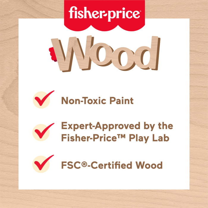 Hot Wheels Fisher-Price Wooden Animal Puzzle Shape-Sorting Activity For Kids 13 Wood Pieces