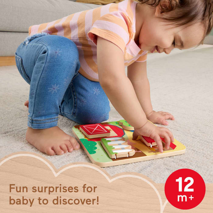 hot wheels Fisher-Price Wooden Farm Animal Board Busy Activity Toy For Baby & Toddler 1 Wood Piece