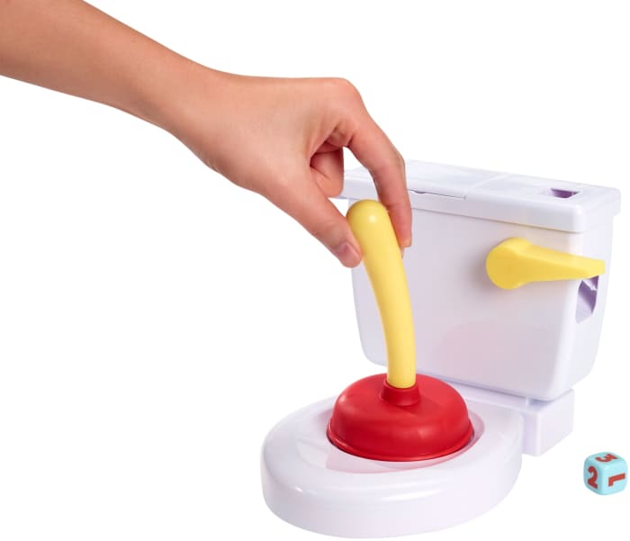 Hot Wheels Flushin' Frenzy Kids Game Toilet Launches Poop For Silly Fun On Game Night And At Parties