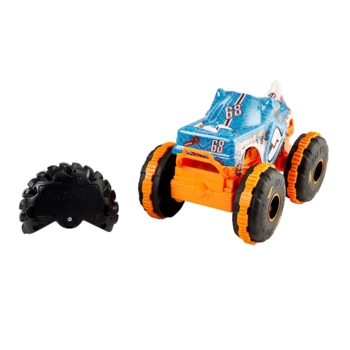 Hot Wheels Hot Wheel RC Monster Trucks Rhinomite In 1:24 Scale Battery-Powered Remote-Control Toy Truck