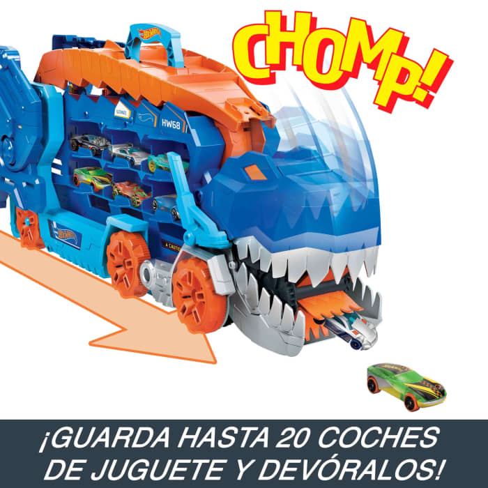Hot Wheels Hot Wheels City Pista De Juguete Súper Remolque De T-Rex