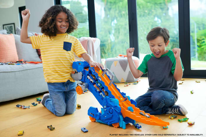 hot wheels Hot Wheels City Pista de Juguete Súper Remolque de T-Rex