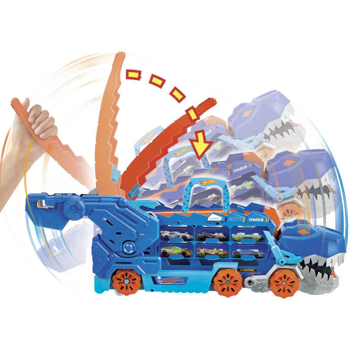 Hot Wheels Hot Wheels City-Transporteur T-Rex Pour +20 Voitures Piste De Course
