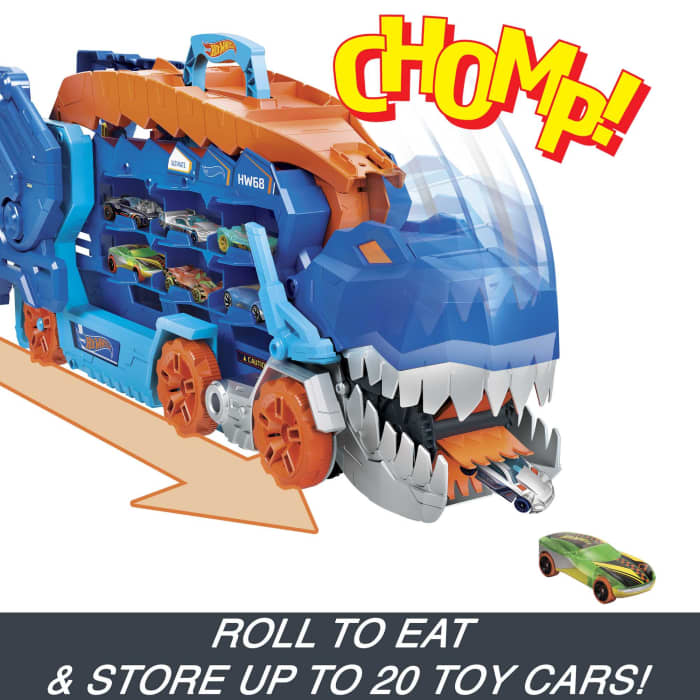 Hot Wheels Hot Wheels City Ultimate T-Rex Transporter Hauler Transforms Into A Dino Featured In “Let's Race”