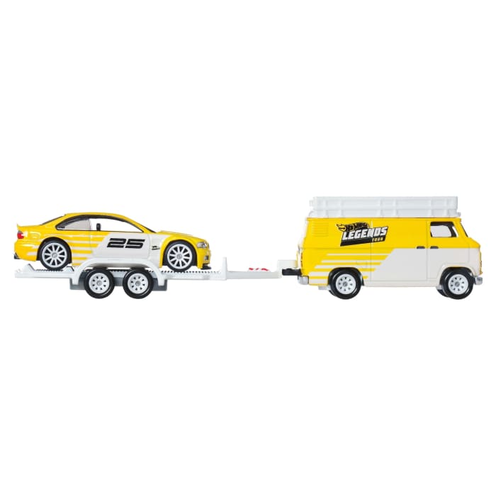 hot wheels Hot Wheels Legends Tour Team Transport Hauler & Toy Car 2-Pack Of Premium 1:64 Scale Vehicles