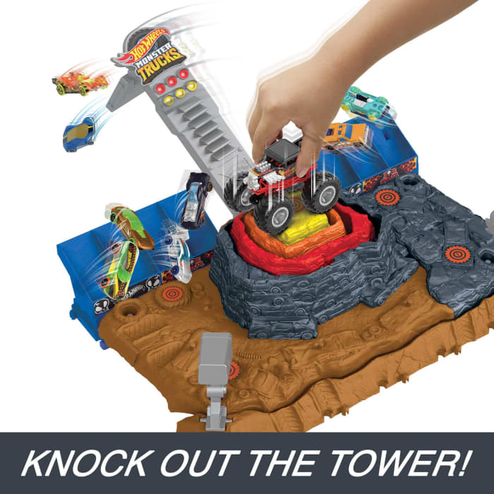 Hot Wheels Hot Wheels Monster Trucks Arena Smashers Bone Shaker Ultimate Crush Yard With 1 Vehicle
