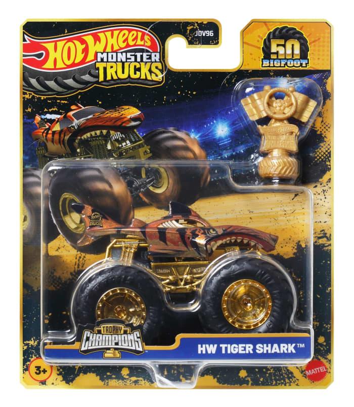 Hot Wheels Hot Wheels Monster Trucks Trophy Champions Premium Die-Cast 1:64 Scale & Trophy