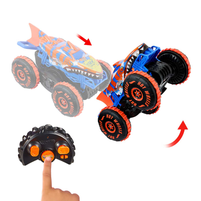 hot wheels Hot Wheels Monster Trucks-Véhicule Tiger Shark Escaladeur-à Piles