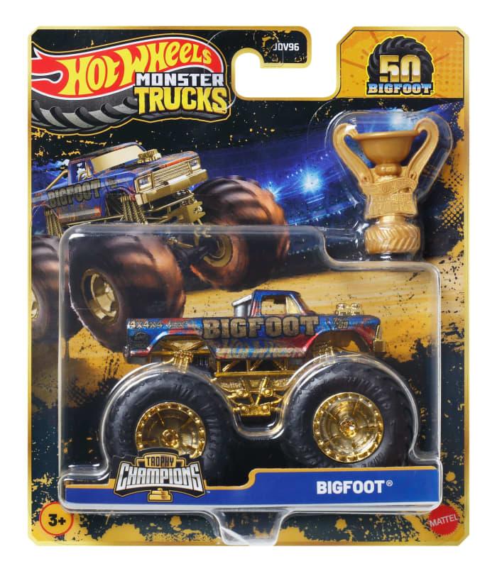Hot Wheels Hot Wheels Monster Trucks Veículo De Brinquedo Autos Surpresa Troféu Bigfoot Escala 1:64