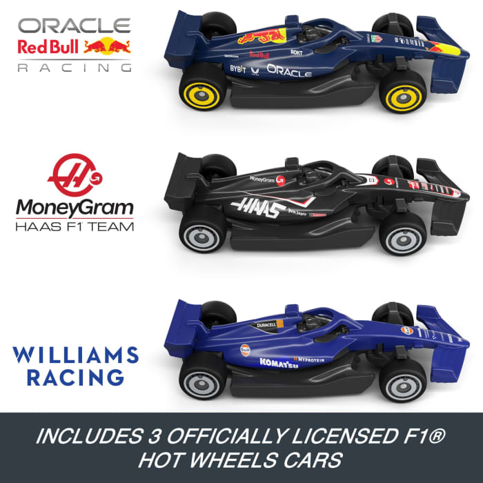 Hot Wheels Hot Wheels Race Formula 1 Grand Prix Circuit Track Set With 3 1:64 Scale Die-Cast Toy Cars